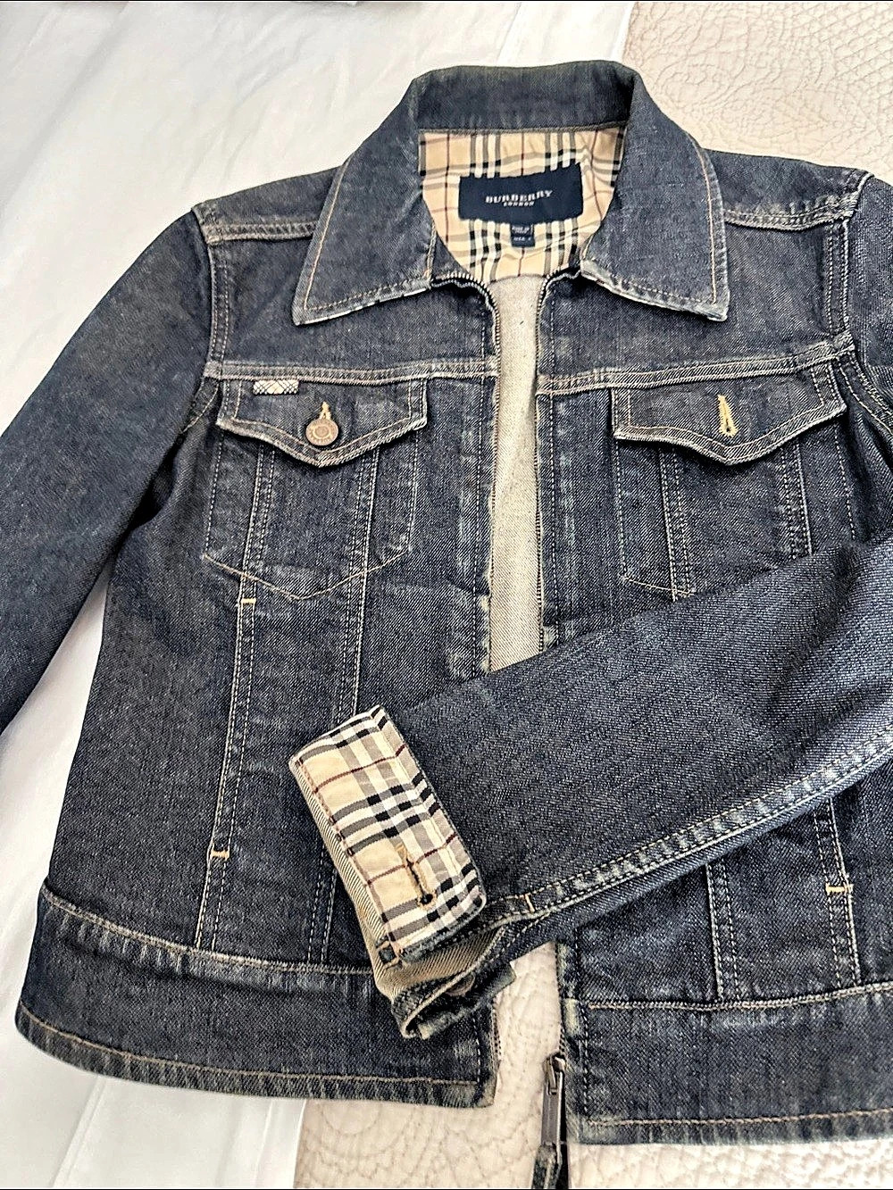 Burberry Denim Jacket in Blue US 2